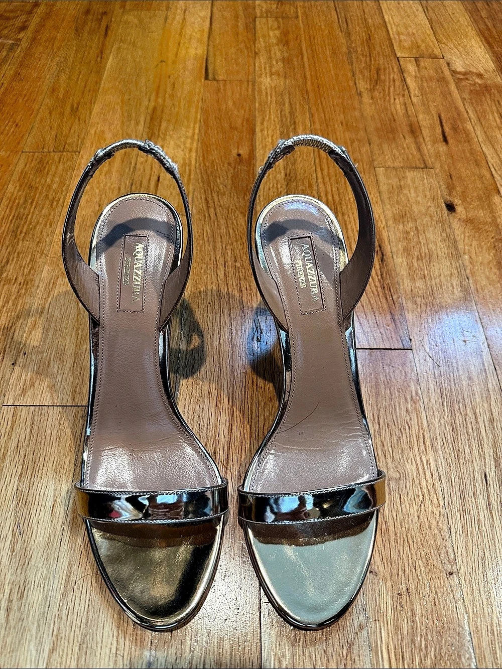 Aquazzura Gold So Nude sandals